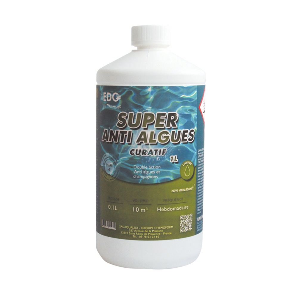 SUPER ANTI-ALGUES CURATIF EDG BY AQUALUX BIDON DE 1 LITRE - EDG by Aqualux
