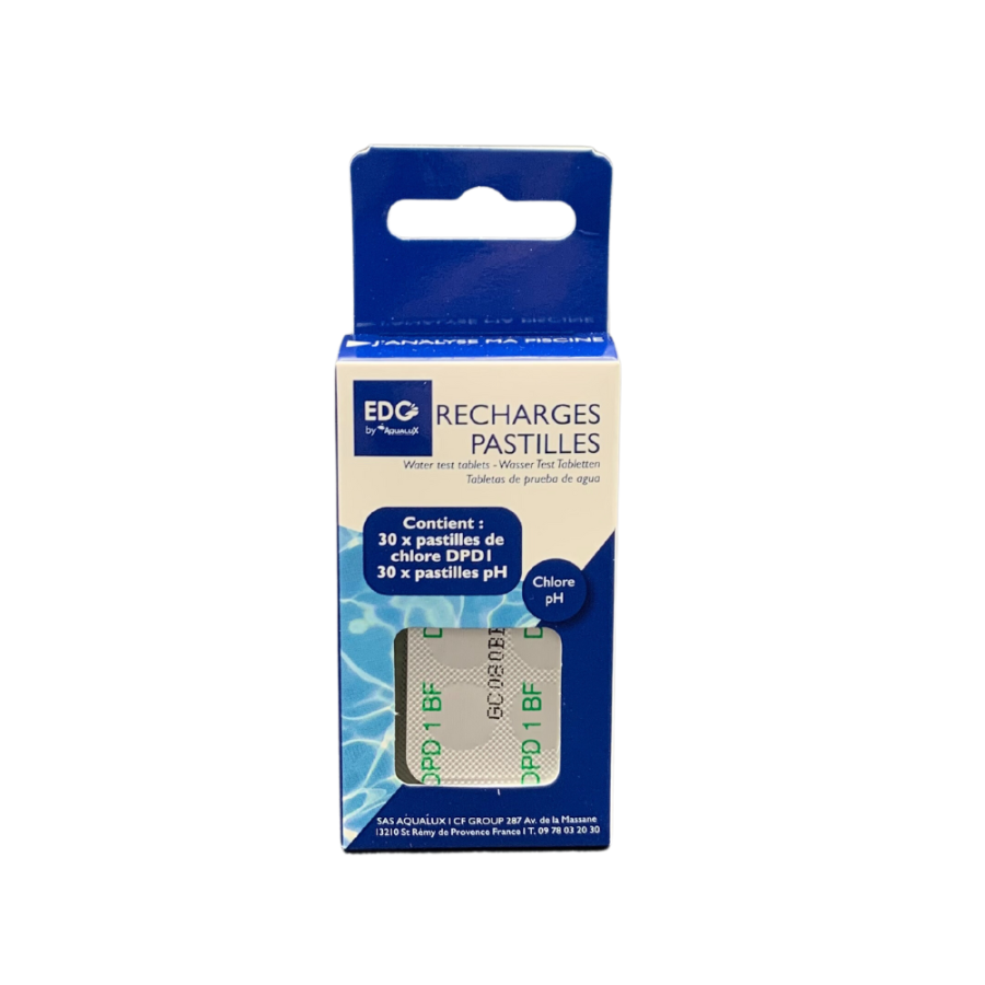 Pastille R210 Recharges pastilles chlore DPD n1 et pH - 30 + 30 pastilles