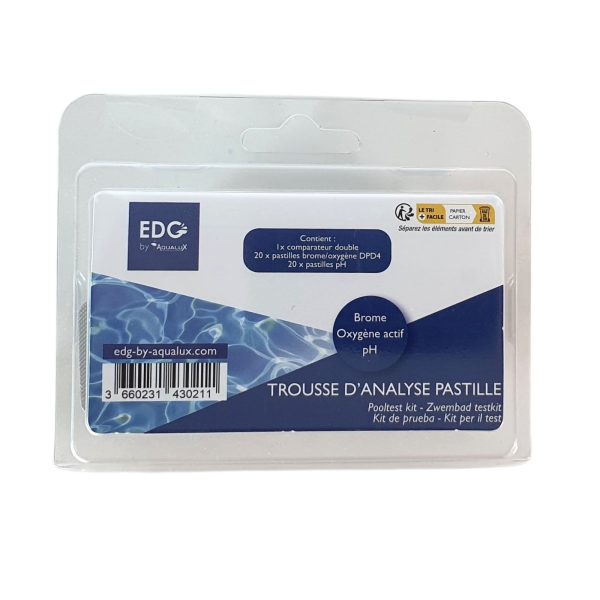 TROUSSE D'ANALYSE CHLORE PH PASTILLES  2 X 20 PASTILLES