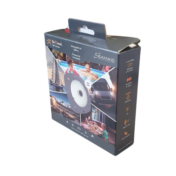 Projecteur autonome rechargeable coloris gris 18 led blanche - SEAMAID – Image 5