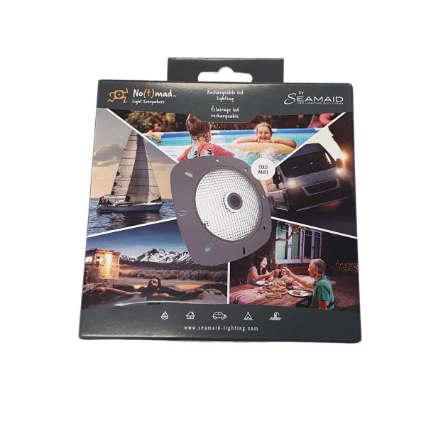 Projecteur autonome rechargeable coloris gris 18 led blanche - SEAMAID – Image 6