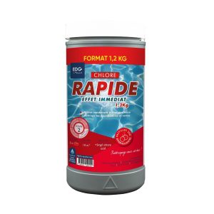 Chlore rapide pastilles 20g – Boîte de 1,2 Kg – EDG BY AQUALUX