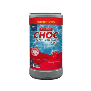 Chlore choc granulés – boîte de 1,2kg – EDG BY AQUALUX