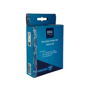 Trousses analyse chlore pH pastilles – 2 x 20 pastilles - EDG BY AQUALUX